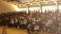 Kinampanda: Students are gathered in preparation for the distribution.