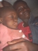 Family under the mosquito net