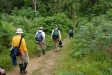 Hiking out of Napruka to get to the boats