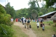 Volunteers hiked in to Sachapapa for bednet distribution.
