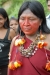 An Awajun woman in Belen came to welcome the net distributors in a welcoming ceremony. The people of Peru requested the bednets to try and help stop the spread of malaria.