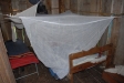 Nets are hung in a sleeping area in Chapis.