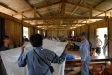 The villagers in Santa Rosa are an attentive group when learning how to use bednets.