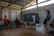 People in Pihuayal are taught about the bednets before distribution.