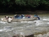 Dangerous waters don't stop volunteers from guiding supplies to their destinations