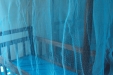Miyuji Chishire School: The insecticide bound within the material's fibres kills any mosquitoes that come into contact with the nets.