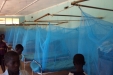 Buigiri School for the Blind: The LLINs hang effortlessly from the structure of each bed.