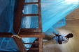 Mbabala School: One boy puts the finishing touches to his net.