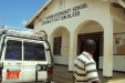 Mvumi School: The truck arrives at Mvumi, fully-laden with mosquito nets.