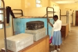 Msalato Girls School: The first of the nets is installed in the dormitories.