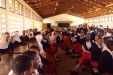 KONDOA_GIRLS The girls listen to information about using nets as an intervention against Malaria