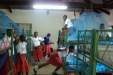KONGWA-SEC Students excitedly view their new dorm space. Not only are the nets going to keep them healthy - they look really cool!