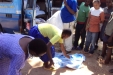 Kigwe Primary: The nets are delivered and handed out through the support of Against Malaria, the Tanzanian Government, PSI Tanzania and Rotary Tanzania.