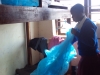 Uchile - The students begin to unpack their own nets.