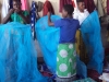 Uchile - Everyone works conscientiously to ensure that their nets are correctly installed.