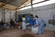 Net distrbution in Pihuayal gives nets to families such as this mother with her young baby who is espeically vulnerable.