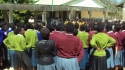 Palot, Siuyu, Dung'unyi Pic: Students listen to an informational talk about LLINs and malaria.