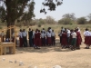 Misughaa PIC: Students gather to receive their nets.
