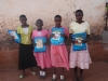 Displaying their nets and informational handouts.