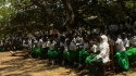 Mahiwa Sec: Students are gathered and educated on the need for and use of LLIN.
