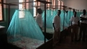 Namupa - Students stand beside their new, properly hung bed nets.