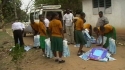 Nyangao Sec - A group of students collects LLINs to take back to their dormitories