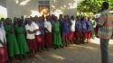 Ilulu Girls Sec : The young school children gather to learn all about the importance of the LLINs that they are soon to receive.
