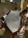 Emphasis was put on explaining to mothers how the nets should be hung and tucked under the mat or mattress to ensure proper use of the LLIN.