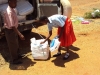 Lukuledi Sec. - A student selects a few donated nets to take back to her dormitory.