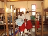 Mtwara Girls - A student delivers several nets to be hung in this dormitory.