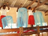 Dormitories are made safer with the use of bednets. These girls are the lucky ones to have avoided malaria so far... 70% of malaria deaths happen in children under 5.