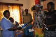 The fifth of six expectant mothers in today's clinic receiving a bed net.