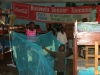Nets being hung in one of the school dormitories.
