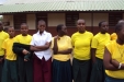 ST_PIO Students from St. Piu High School in the Dodoma Region greet the distribution team.