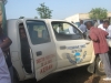 Nandjita: The unicef truck arrives in the village.